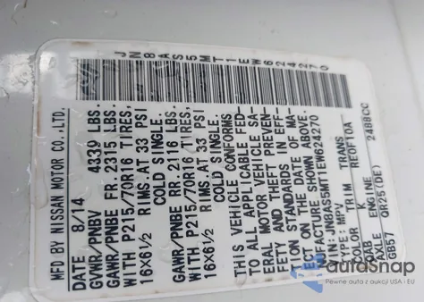 2014 Nissan Rogue Select S from USA, damaged, VIN JN8AS5MT1EW624270